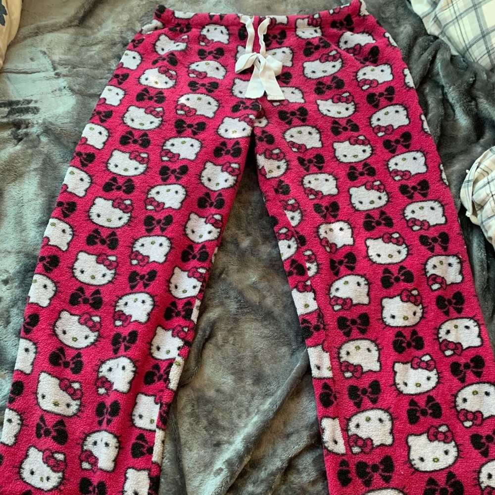 Hot Pink Hello Kitty Printed Sleepwear PJ